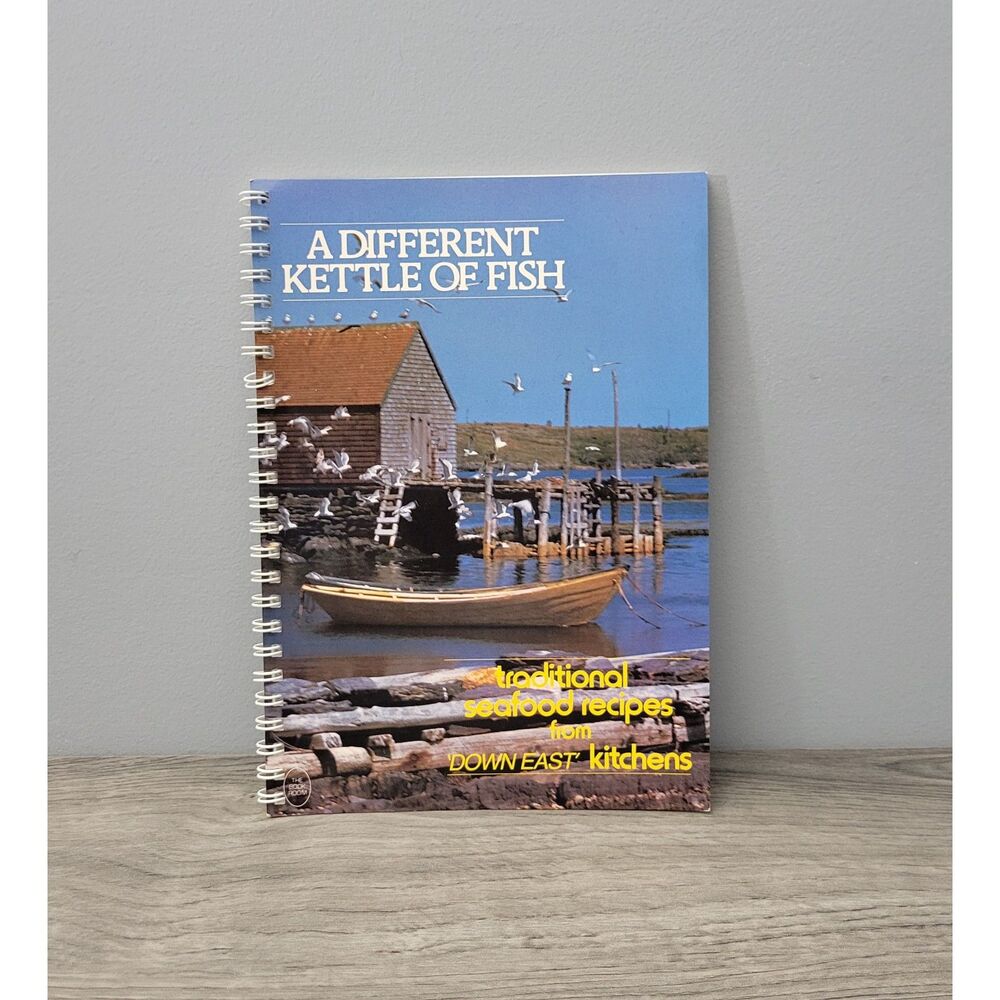 VTG 1988 A Different Kettle of Fish Cookbook Seafood Recipes Down East kitchens